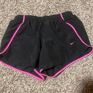 Large girls Nike shorts with pink border